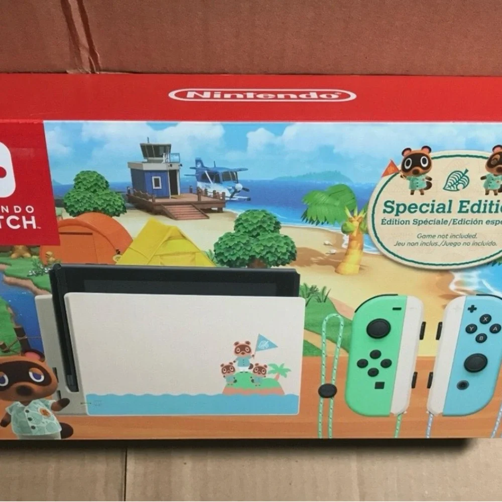 Nintendo Switch Dock with Animal Crossing Design in Green and Blue